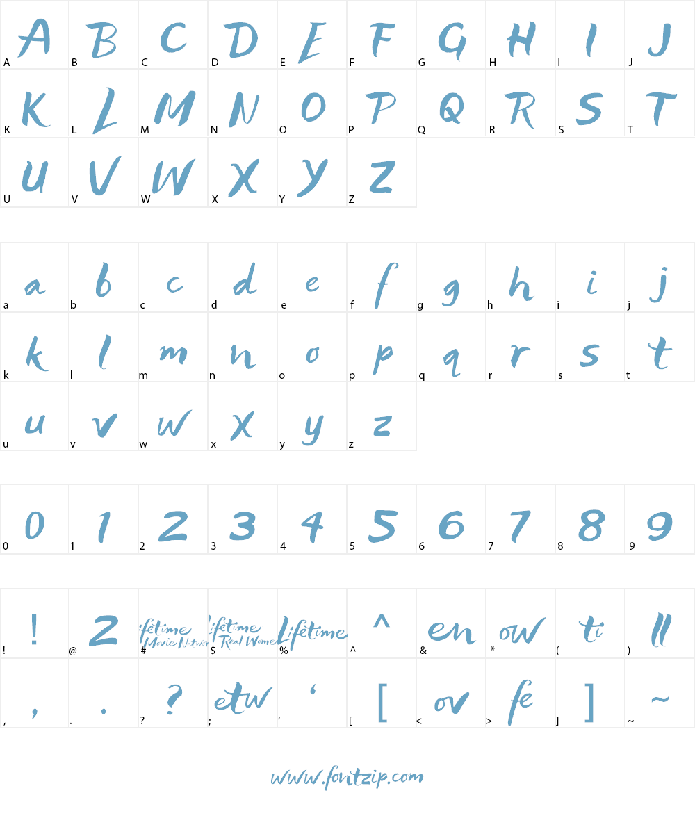 Life Is A Right Time Font Character
